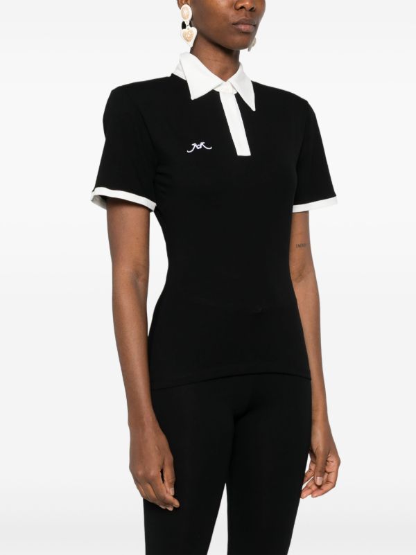 Browns Rowen Rose Embroidered-logo Polo Top | Browns Polo Tops