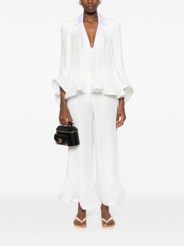 Browns Rowen Rose Pleated Cropped Trousers | Browns Cropped Pants