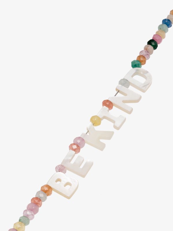 Browns Roxanne First 14K Rose Gold Be Kind Beaded Jade Necklace | Browns Fine Necklaces