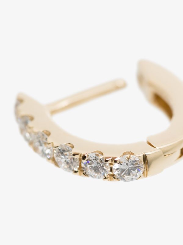 Browns Roxanne First 14K Yellow Gold Mini Chubby Diamond Hoop Earring | Browns Earrings