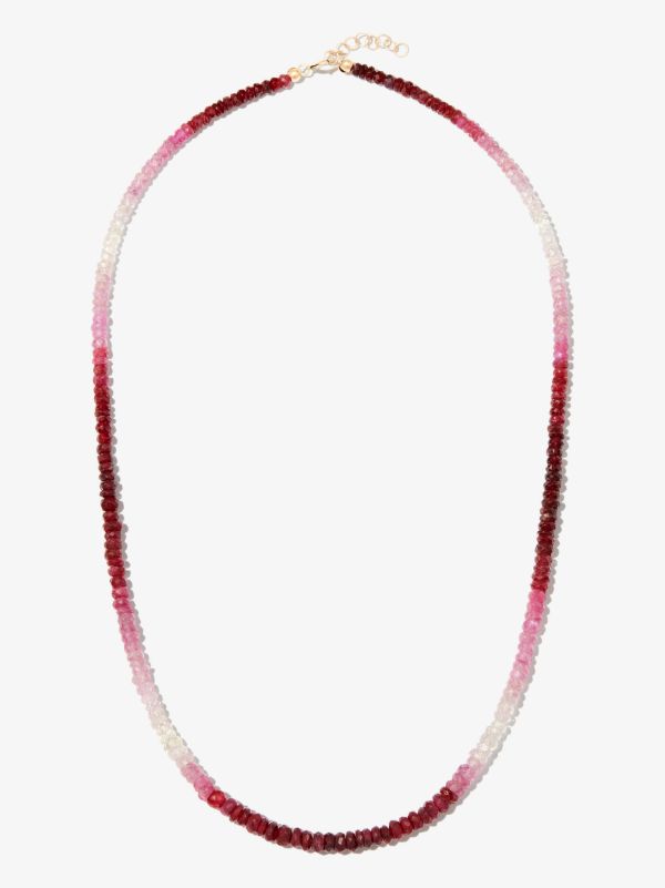 Browns Roxanne First 14K Yellow Gold Rocky Graduated Ruby Necklace | Browns Fine Necklaces