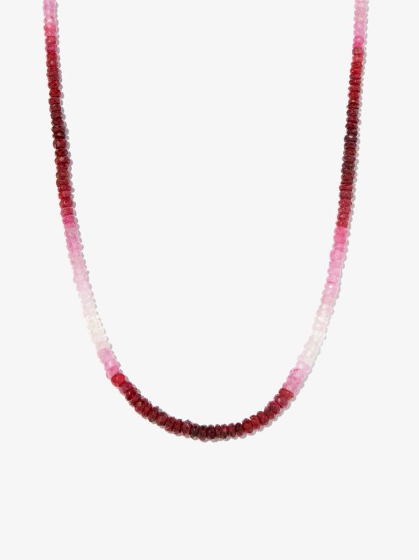 browns Roxanne First 14K yellow gold Rocky graduated ruby necklace | Browns Fine Necklaces