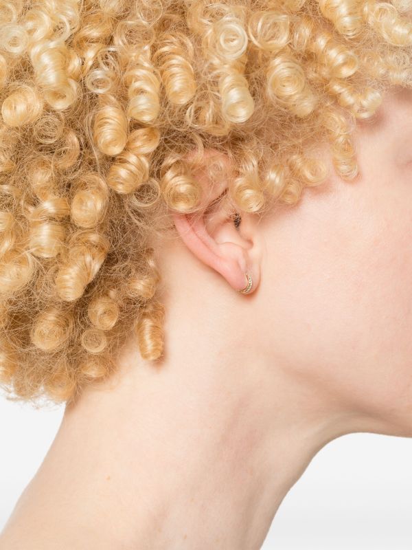 Browns Roxanne First 14K Yellow Gold Teeny-Weenie Huggie Diamond Hoop Earring | Browns Fine Earrings