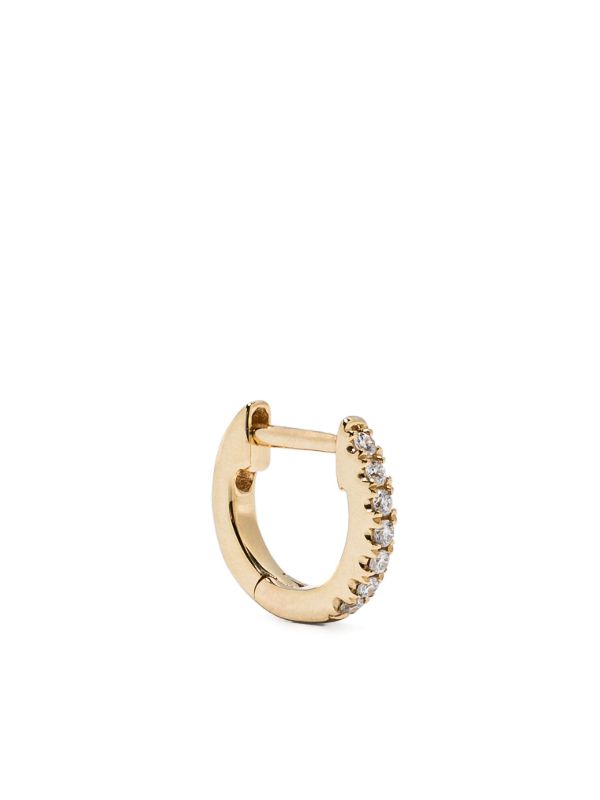 browns Roxanne First 14K Yellow Gold Teeny-Weenie Huggie Diamond Hoop Earring | Browns Fine Earrings