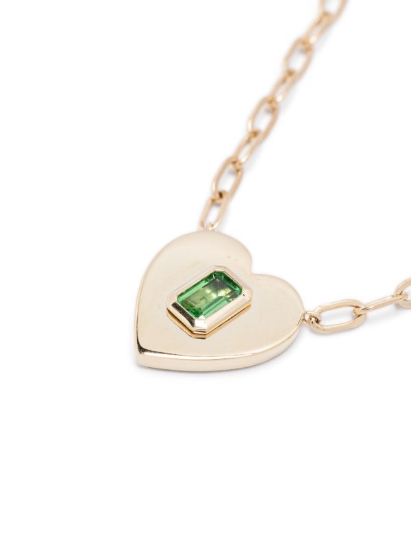 Browns Roxanne First 14kt Yellow Gold Heart Garnet Necklace | Browns Necklaces