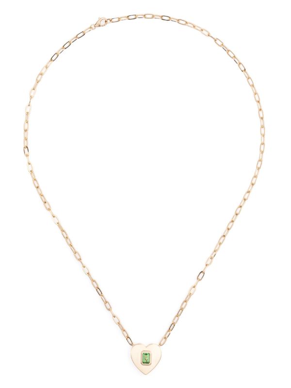 browns Roxanne First 14kt yellow gold heart garnet necklace | Browns Necklaces