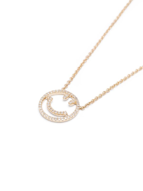 Browns Roxanne First 14kt Yellow Gold Smile Diamond Necklace | Browns Necklaces