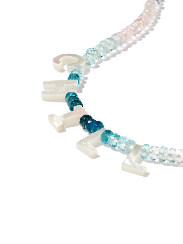 Browns Roxanne First 9K Yellow Gold Chill Aquamarine And Mother-of-pearl Necklace | Browns Fine Necklaces