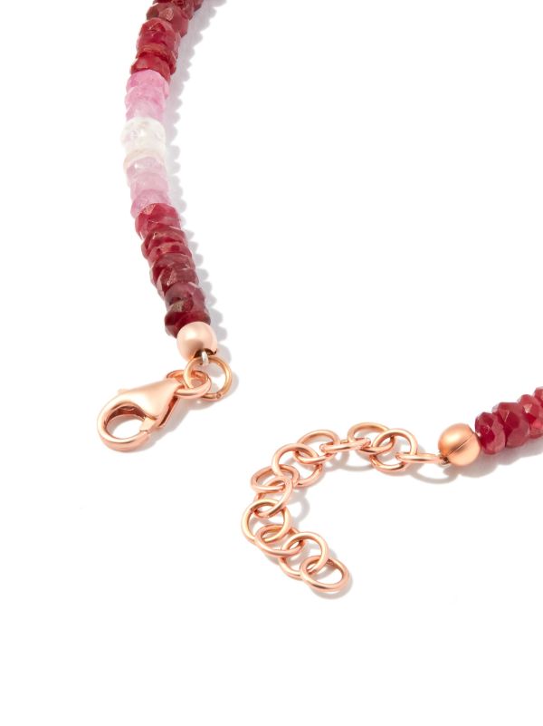 Browns Roxanne First 9kt Rose Gold Smiley Ruby Beaded Bracelet | Browns Fine Bracelets