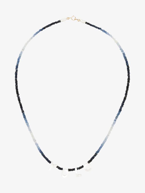 browns Roxanne First blue YOLO beaded sapphire necklace | Browns Necklaces