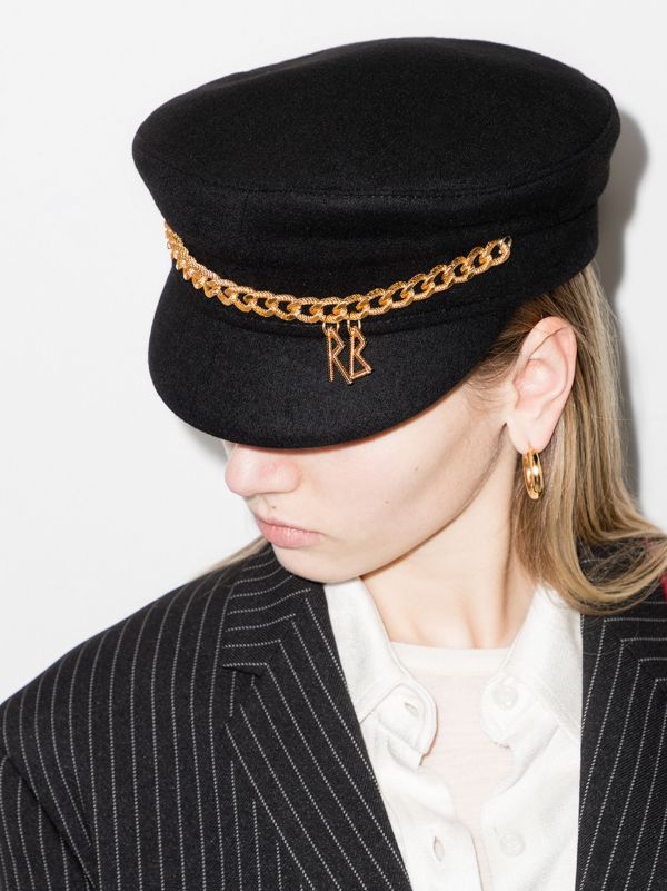 Browns Ruslan Baginskiy Black Chain Baker Boy Hat | Browns Hats