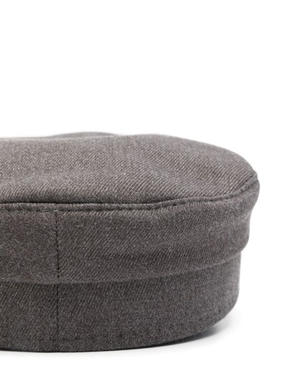 Browns Ruslan Baginskiy Grey Logo-Plaque Baker Boy Hat | Browns Hats