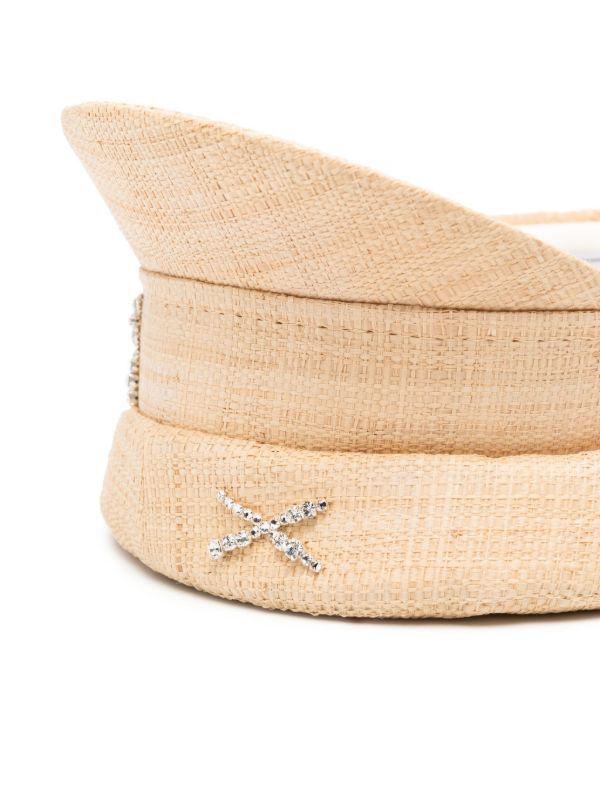 Browns Ruslan Baginskiy Neutral Straw Baker Boy Hat | Browns Hats
