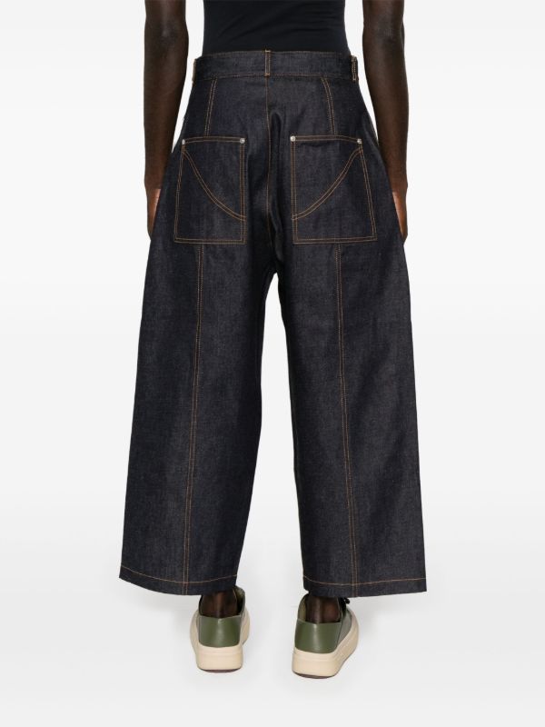 Browns SAGE NATION Blue High-rise Wide-leg Jeans | Browns Wide-Leg Jeans