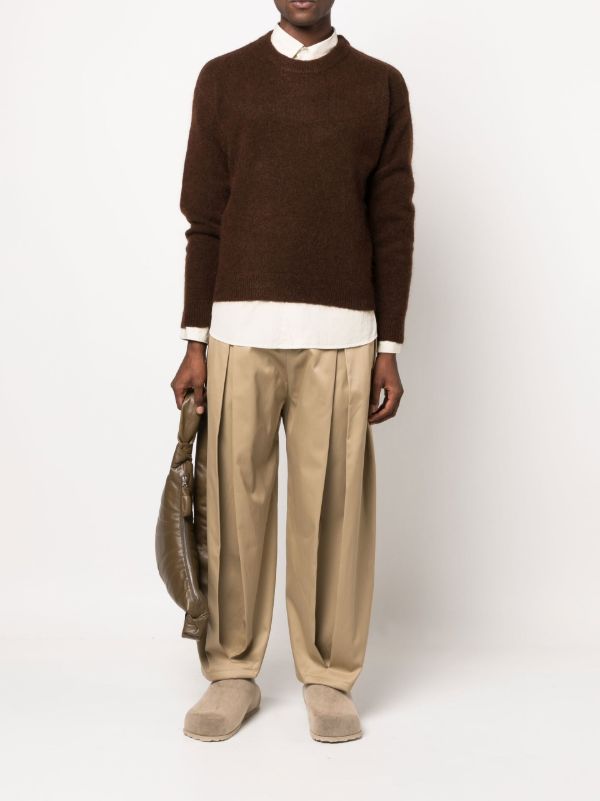 Browns SAGE NATION Neutral Wide-Leg Cotton Trousers | Browns Wide Leg Pants