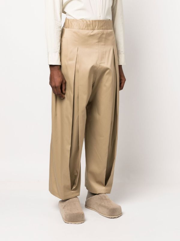 Browns SAGE NATION Neutral Wide-Leg Cotton Trousers | Browns Wide Leg Pants