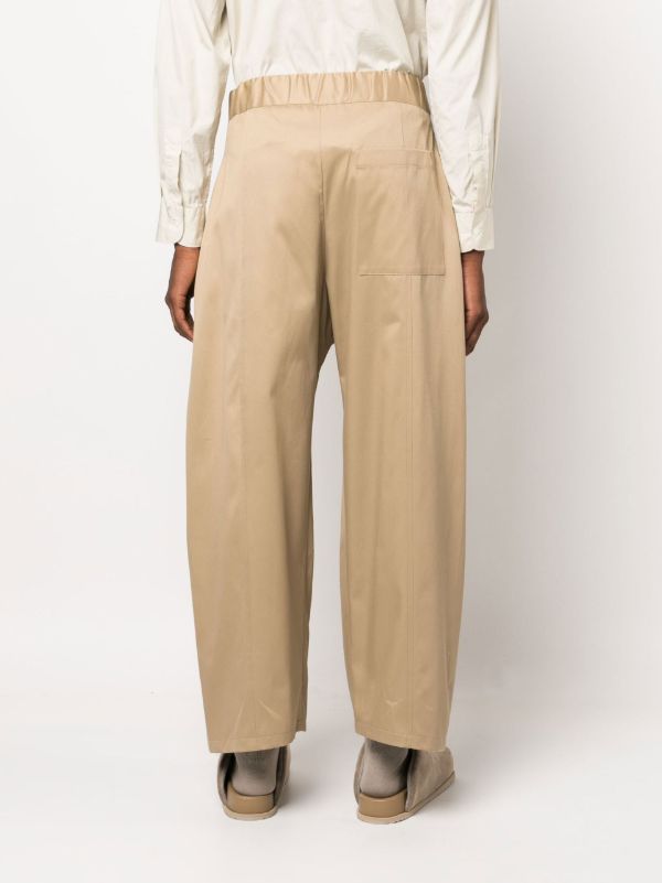 Browns SAGE NATION Neutral Wide-Leg Cotton Trousers | Browns Wide Leg Pants