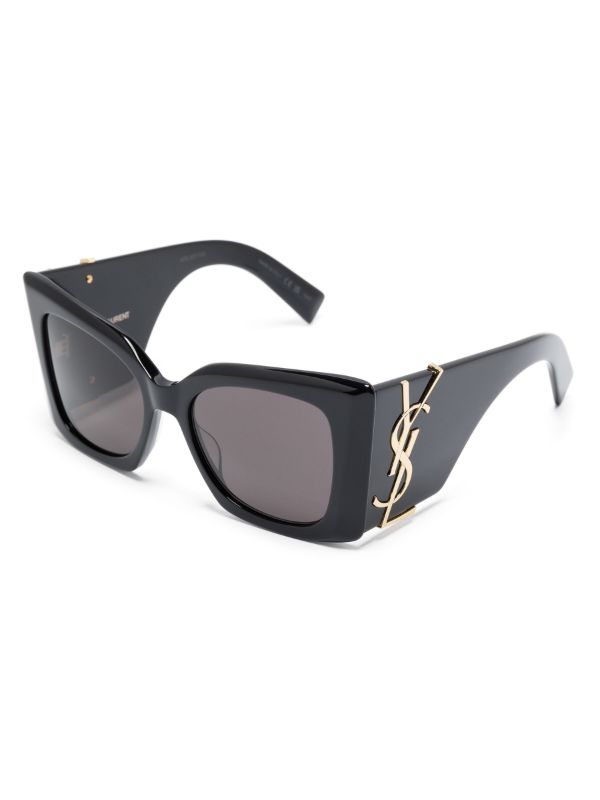 Browns Saint Laurent Eyewear Black Blaze Square-frame Sunglasses | Browns Sunglasses