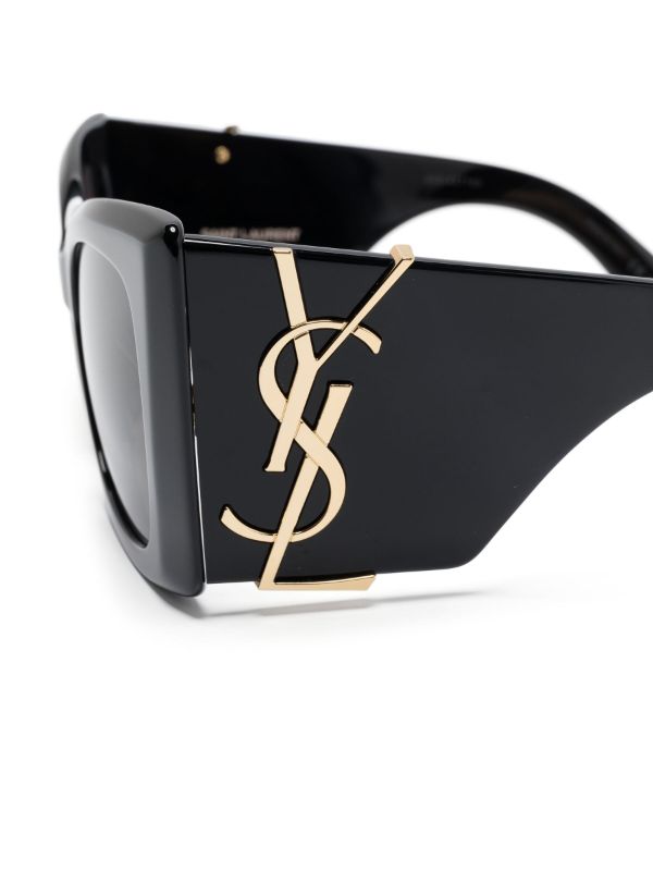 Browns Saint Laurent Eyewear Black Blaze Square-frame Sunglasses | Browns Sunglasses