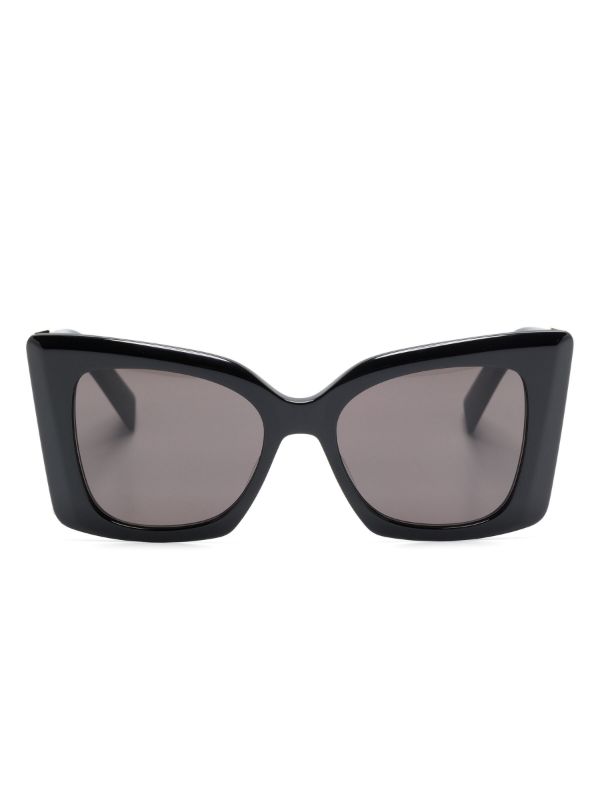 browns Saint Laurent Eyewear black Blaze square-frame sunglasses | Browns Sunglasses