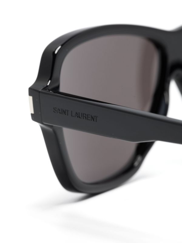 Browns Saint Laurent Eyewear Black Carolyn Pilot-Frame Sunglasses | Browns Sunglasses