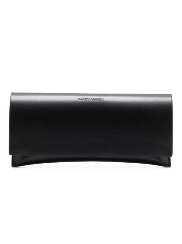 Browns Saint Laurent Eyewear Black Logo-Detail Cat-Eye Sunglasses | Browns Sunglasses