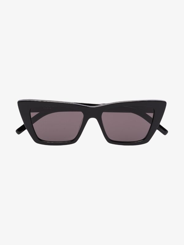 browns Saint Laurent Eyewear Black Mica cat eye sunglasses | Browns Sunglasses