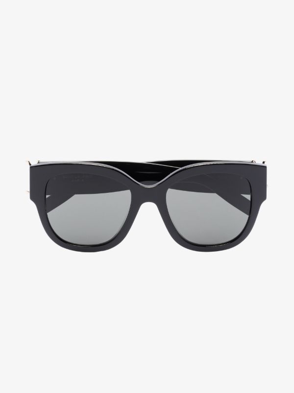 browns Saint Laurent Eyewear black oversized sunglasses | Browns Sunglasses