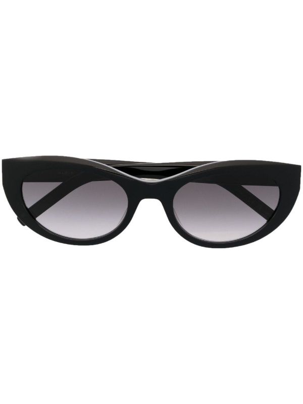 browns Saint Laurent Eyewear Black SL M115 Cat-Eye Sunglasses | Browns Sunglasses