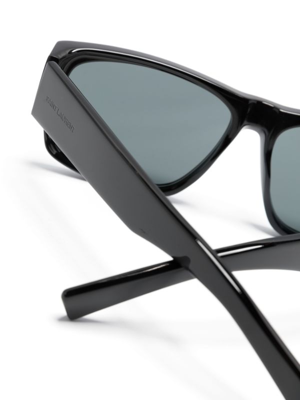 Browns Saint Laurent Eyewear Black SL689 Square Sunglasses | Browns Sunglasses
