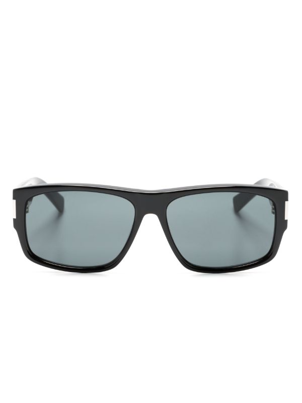 browns Saint Laurent Eyewear Black SL689 Square Sunglasses | Browns Sunglasses