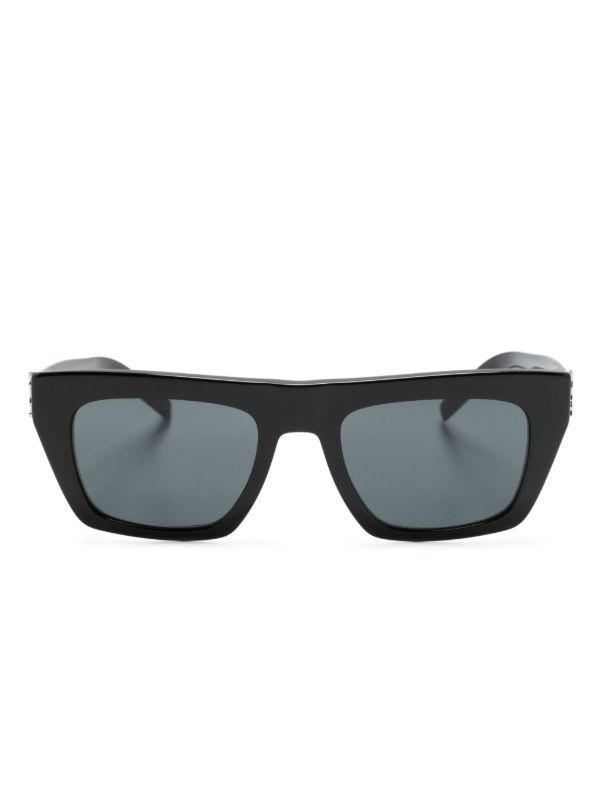 browns Saint Laurent Eyewear black SLM 131 rectangle-frame sunglasses | Browns Sunglasses