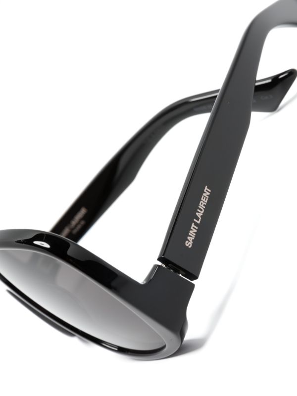Browns Saint Laurent Eyewear Black Solace Pilot-Frame Sunglasses | Browns Sunglasses