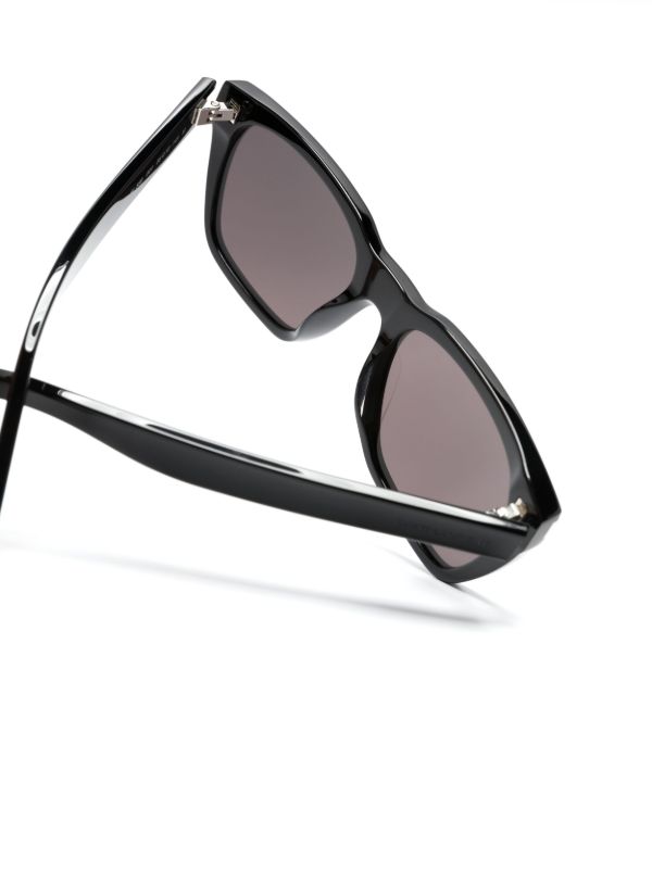 Browns Saint Laurent Eyewear Black Square Sunglasses | Browns Sunglasses