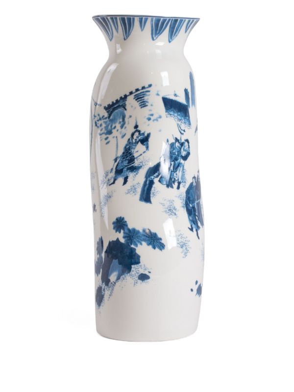 Browns Seletti Acid King Wen Curved Porcelain Vase (18cm X 13.5cm) | Browns Vases