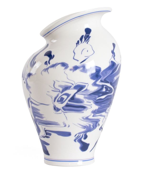 browns Seletti floral-print porcelain vase | Browns Vases
