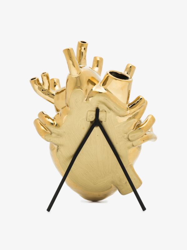 Browns Seletti Gold Tone Love In Bloom Heart Vase | Browns Vases