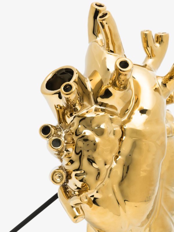 Browns Seletti Gold Tone Love In Bloom Heart Vase | Browns Vases