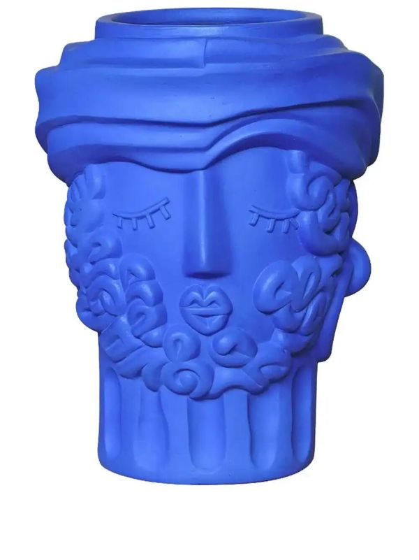 browns Seletti Magna Graecia Men terracotta vase (32cm x 22cm) | Browns Vases