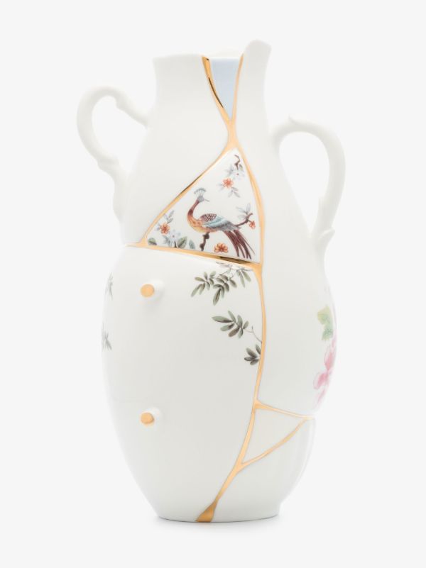 browns Seletti white Kinstugi porcelain vase | Browns Vases