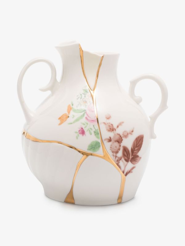 Browns Seletti White Kintsugi Small Porcelain Vase | Browns Vases