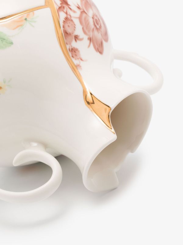 Browns Seletti White Kintsugi Small Porcelain Vase | Browns Vases