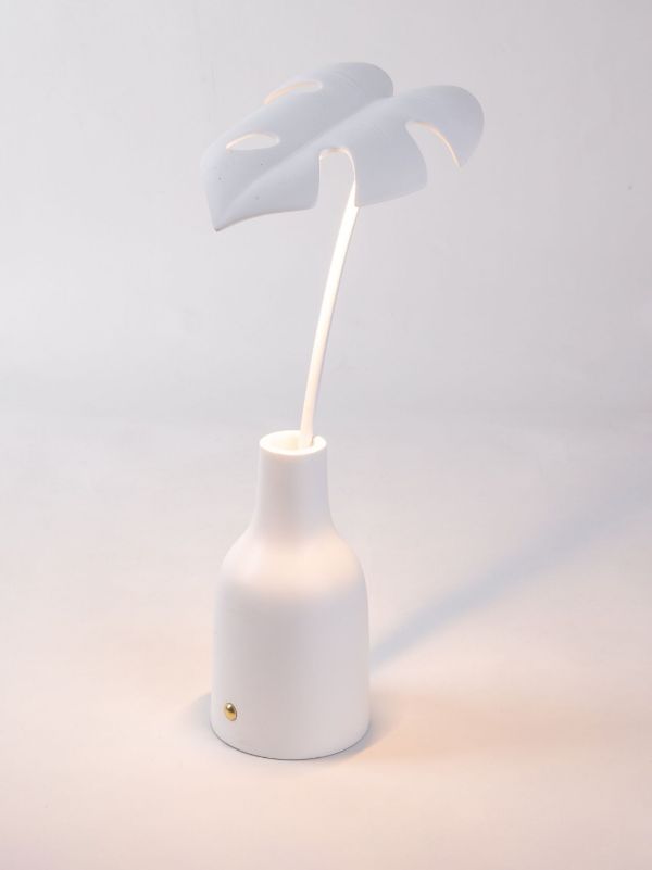 Browns Seletti White Leaf Portable Table Lamp | Browns Lighting