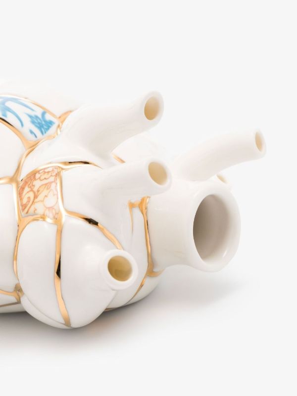 Browns Seletti White Love In Bloom Kintsugi Gold-plated Porcelain Vase | Browns Vases