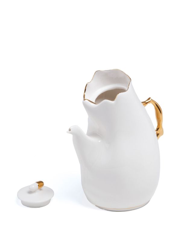 Browns Seletti White Meltdown Porcelain Tea Pot | Browns Cups & Tea Sets