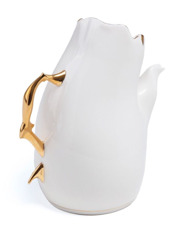 Browns Seletti White Meltdown Porcelain Tea Pot | Browns Cups & Tea Sets