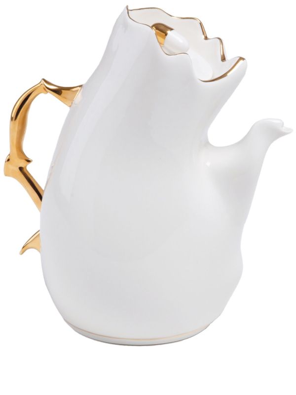 browns Seletti White Meltdown Porcelain Tea Pot | Browns Cups & Tea Sets