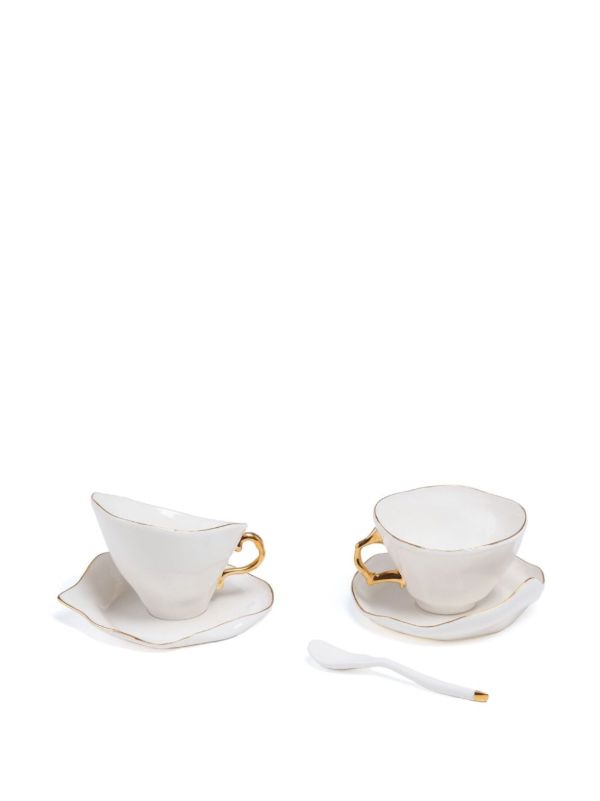 Browns Seletti White Meltdown Tea Set | Browns Cups & Tea Sets
