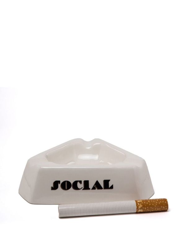 Browns Seletti White Social Smoker Ashtray | Browns Decorative Objects