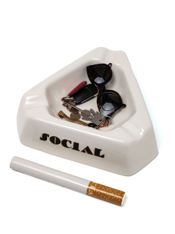 Browns Seletti White Social Smoker Ashtray | Browns Decorative Objects